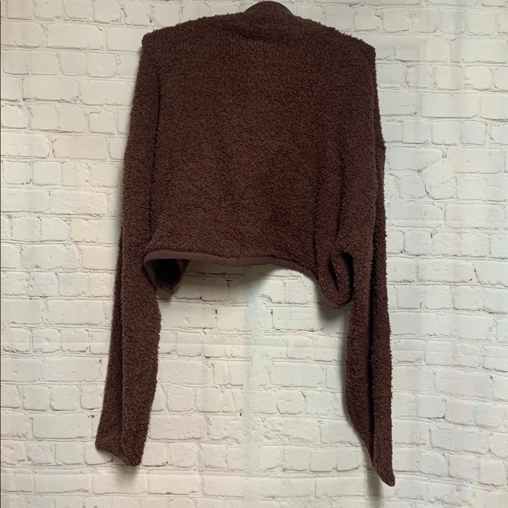 NEW Skims Teddy Sherpa Brown Cropped Jacket Size 2X 3X - Picture 7 of 7